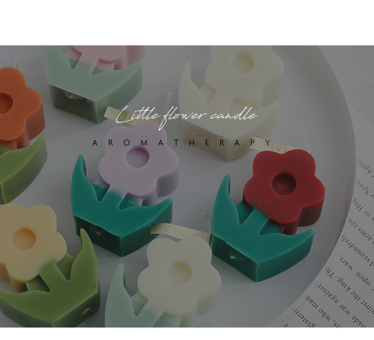 Fashion Flower Paraffin Candle 1 Piece display picture 1