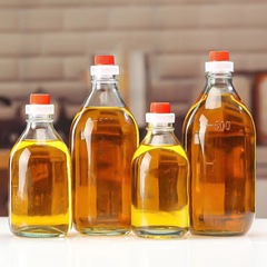 老款玻璃瓶专用装香油芝麻油茶油分装瓶青白料玻璃空瓶子带盖子