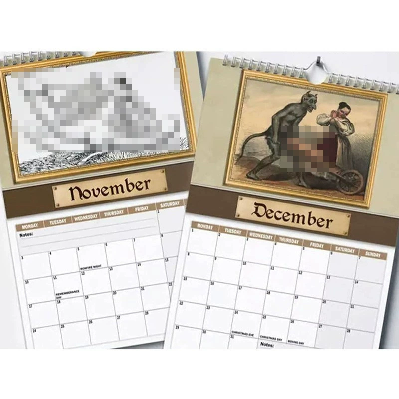 Календарь spot medieval dick PICS 2025 Strange Middle Ages dick wall calendar