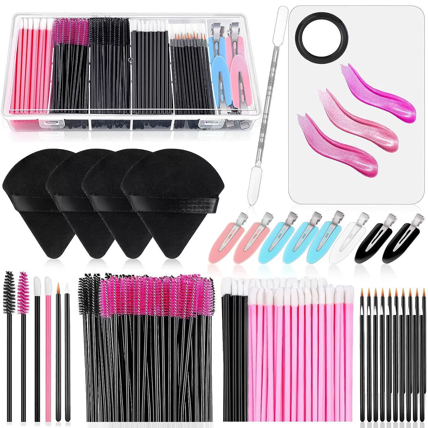 (Cross-border trading), disposable tools set for eyelashes, brush, eye pencil, triangular palette, sponge