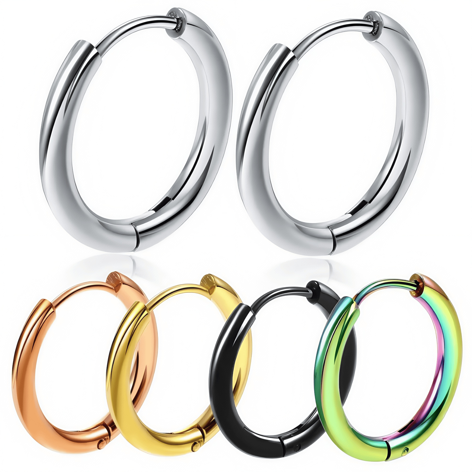 F136 Titanium Round Wire Closed Ring Earrings Ear Bone Nail Earrings G23 Titanium Alloy Body Piercing Jewelry detail image 8