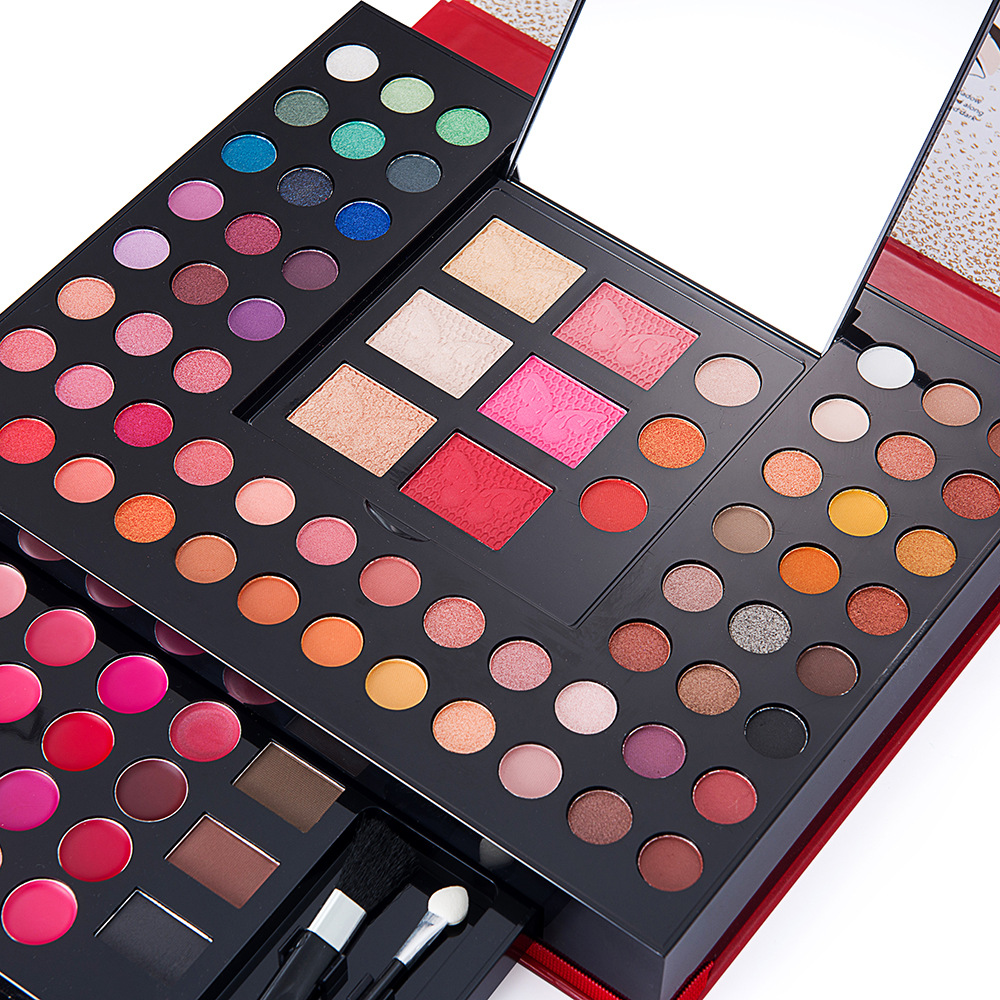 MISS YOUNG's new 88-color eyeshadow palette set, Eyeshadow, Blush, Eyebrow powder and lip gloss combination gift set undefined