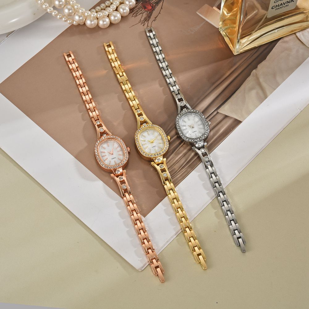 Nuevo temperamento transfronterizo, moda, diamantes, relojes de mujer, diamantes completos, escala digital, relojes de cuarzo para mujer, fabricantes de relojes de pulsera