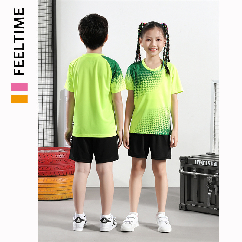 羽毛球服套装定制男女乒乓球短袖训练营比赛服儿童学生队服印logo|undefined