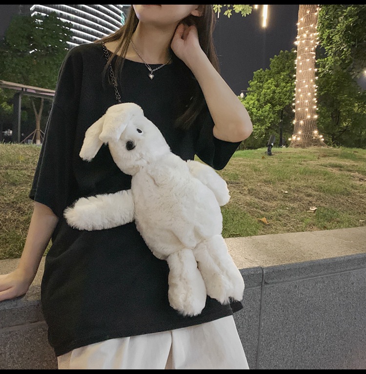 Cute Bunny Shape Messenger Plush Bag Wholesale Nihaojewelry display picture 1