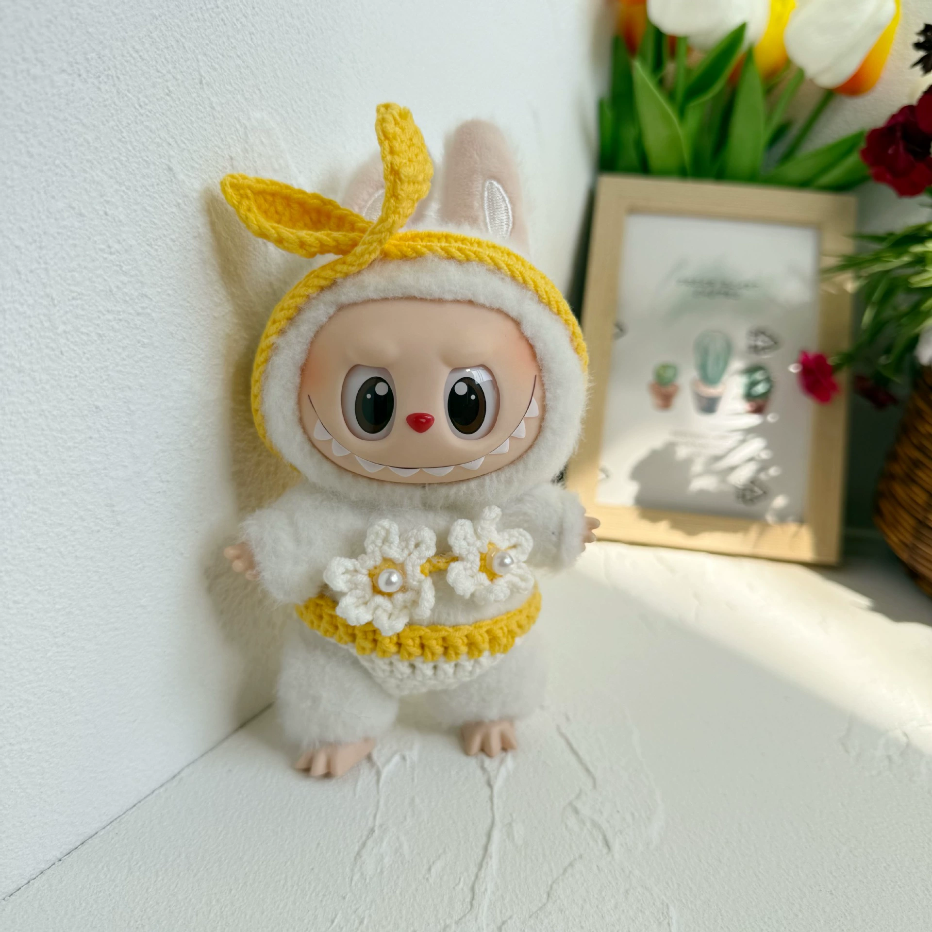 LABUBU сидящая вечеринка детская одежда ручной работы драконий фрукт бикини набор первого и второго поколения LABUBU замена новой стиль
