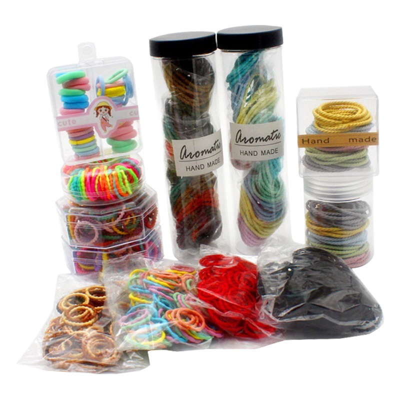 Alta banda de Pelo elástico banda de pelo de alta calidad accesorios para el cabello al por mayor simple durable con caja de almacenamiento de Internet celebridad accesorios para el cabello