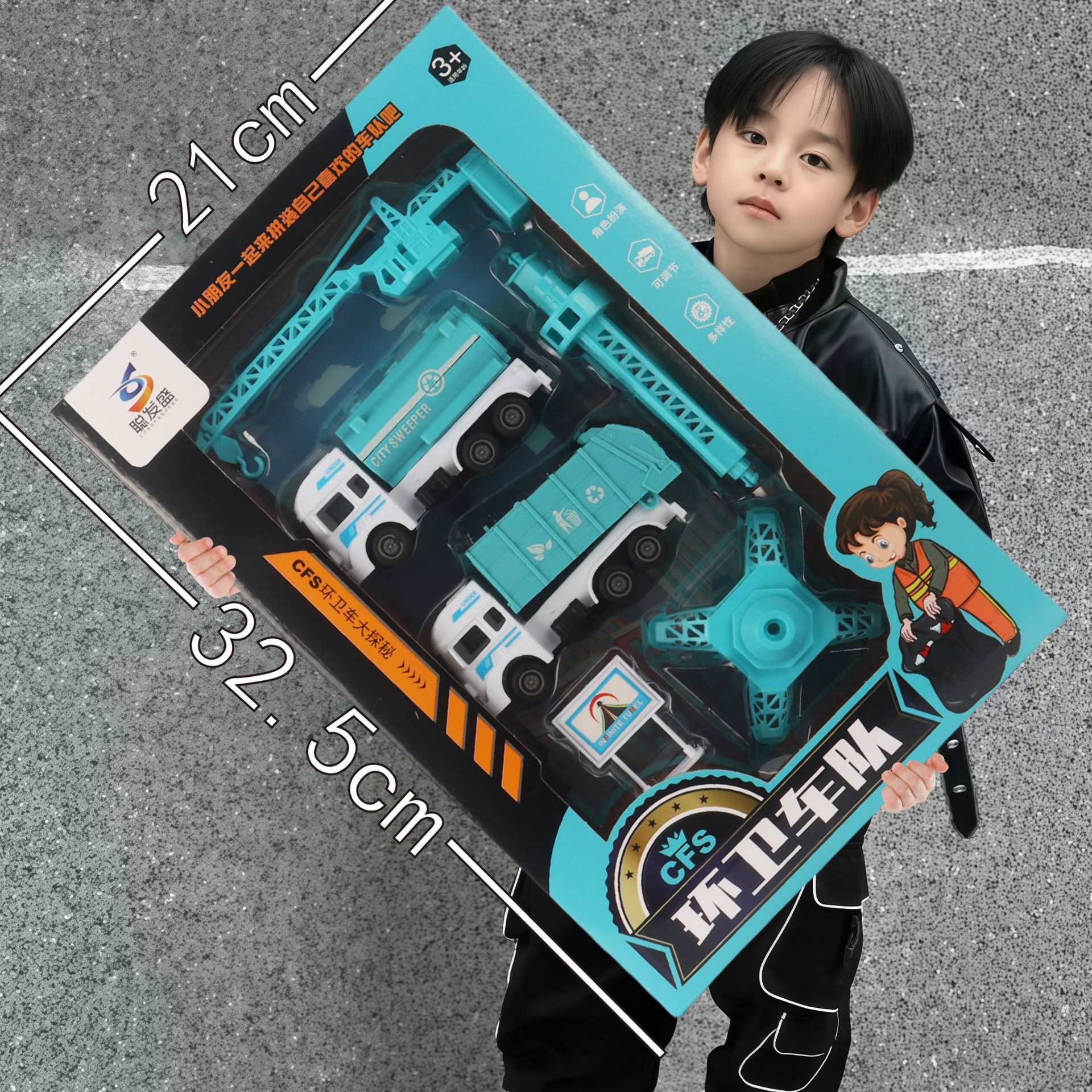 Caja de regalo de envío gratis, juego de coche de ingeniería, modelo de fuego de juguete, coche de retorno inercial, puesto de juguete para niños, regalo al por mayor