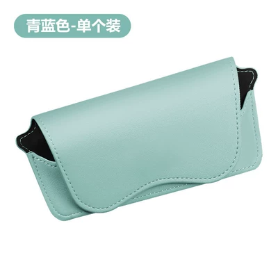 box car glasses frame leather: Car Glasses Clip/Bill Clip - cyan-blue