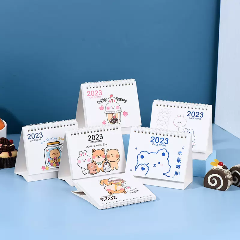 桌面摆件商务办公可爱计划本小日历备忘录记事本考研工作月历定制