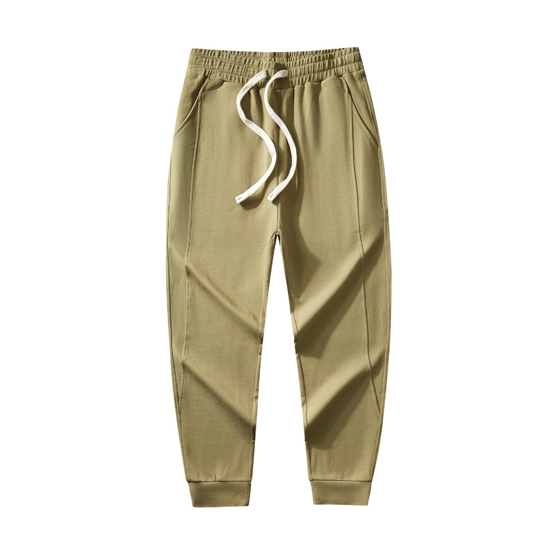 Men's Twisted Seam Jogger Pants - Relaxed Fit Drop-Crotch Trousers With Subtle Stretch (Navy/Black/Charcoal, 65% Cotton, 300GSM, Unisex Streetwear)_voghion.com