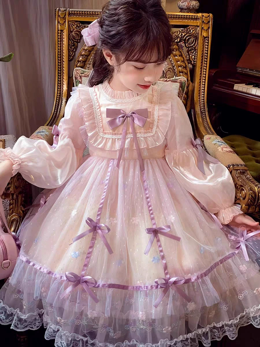 Весенний наряд маленькой принцессы, юбка, детское платье, стиль Lolita, западный стиль, тюль, подарок на день рождения