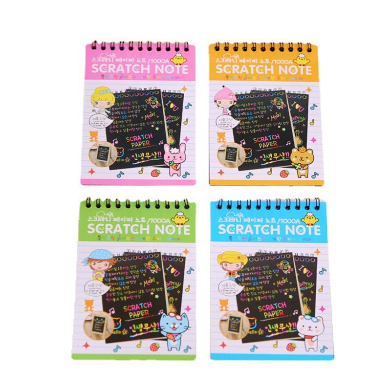 Colorido de los niños rasguño de papel pintura de arena fábrica al por mayor de graffiti creativo rasguño pintura divertido rasguño pintura libro engrosado de gran tamaño pequeño