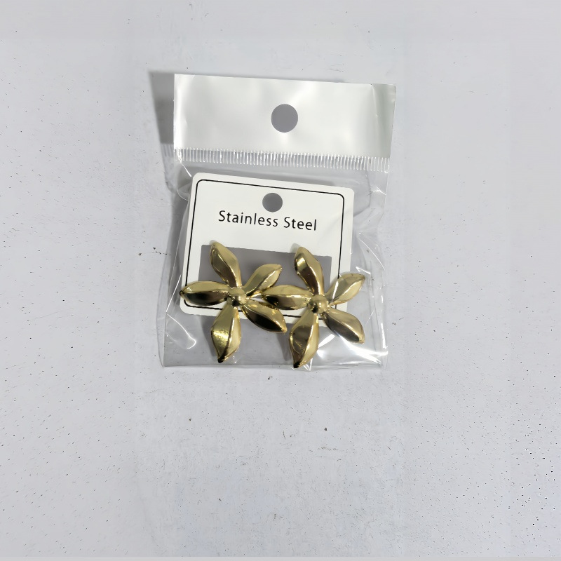 Aretes Geométricos de Corazón de Acero Inoxidable 304 Galvanizado para Mujer