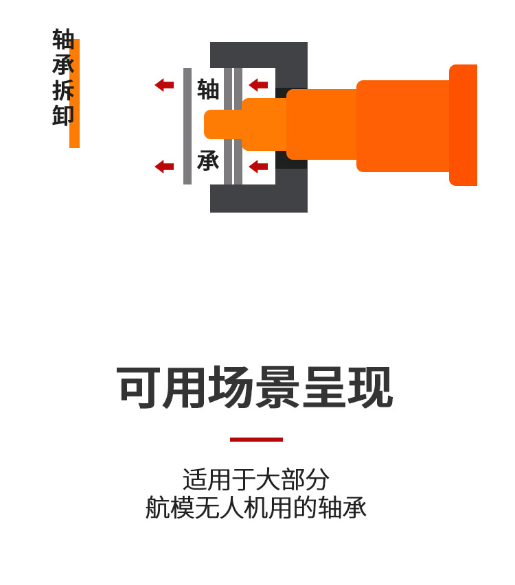 Bearing loading and unloading tool bearing disassembling device bearing puller installer bearing pressure bearing tool inner hole propulsion