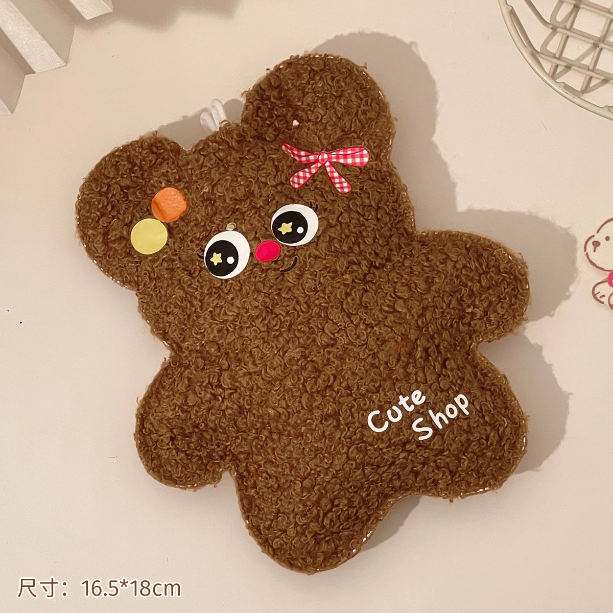 Oso de peluche de dibujos animados bolsa de agua caliente inyección de agua terciopelo de peluche pequeño calentador de mano de estudiante portátil lindo bolsa de agua caliente
