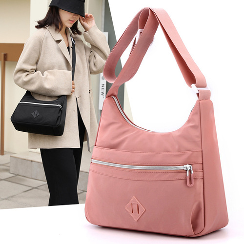Cross-border new women's large-capacity shoulder bag, lightweight nylon cross-body bag, daily casual commuting women's bag