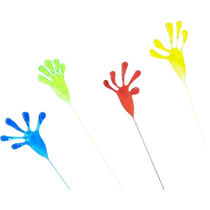 En stock al por mayor escalada de pared Spider Man Palma mano pegajosa nostálgico Sticky Wall hand vent big palm pegamento suave juguete para niños