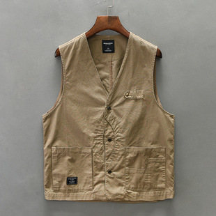 Autumn new tide brand loose Hong Kong style men's retro tooling casual vest a generation of Z017