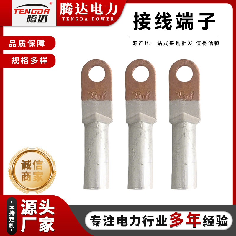 DTL DT铜铝过渡接线端子 电缆接线鼻子 OT铜开口鼻子 DTL-50