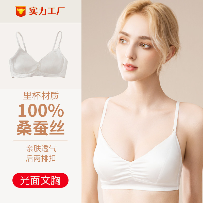 Seamless Silk Mulberry Silk Wireless Bra 2026 New Model Smooth Thin Breathable Underwear Women's Comfortable Bra