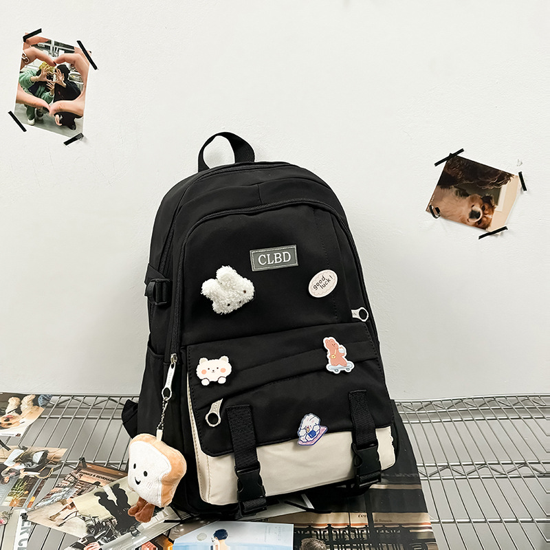 Nueva versión coreana de la mochila escolar japonesa de gran capacidad Harajuku para estudiantes de secundaria, mochila para clase