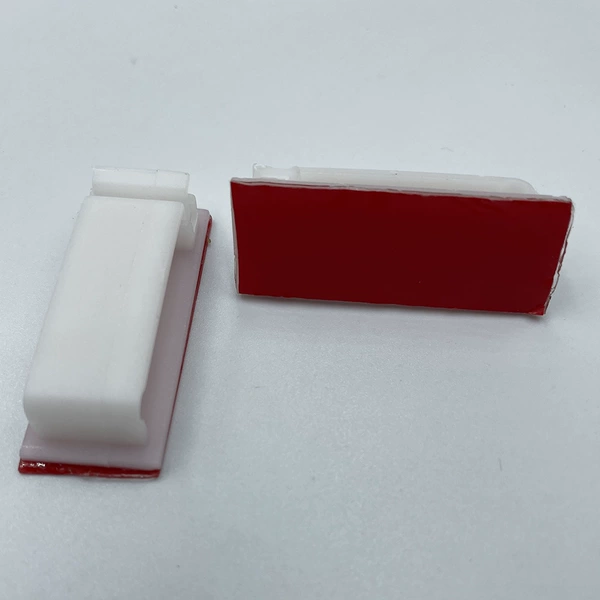 White, rectangular, acrylic, adhesive
