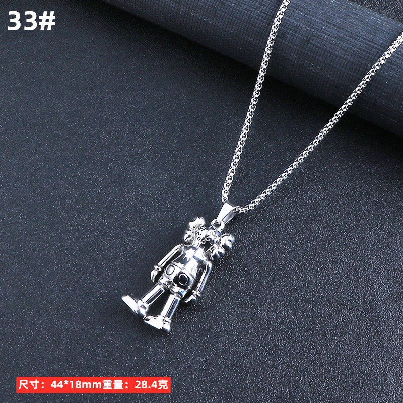 Hombres collar de titanio joyería acero aleación personalizada colgante ins hip hop calle suéter largo cadena accesorios colgantes