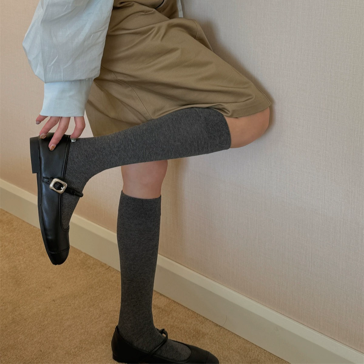 Хлопковые демисезонные носки Knee?