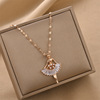 Fashionable necklace stainless steel, chain for key bag , simple and elegant design, does not fade, wholesale