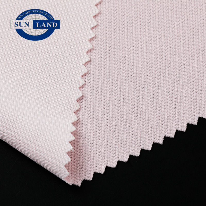 功能性单项导湿针织T恤面料丙纶珠地网眼布