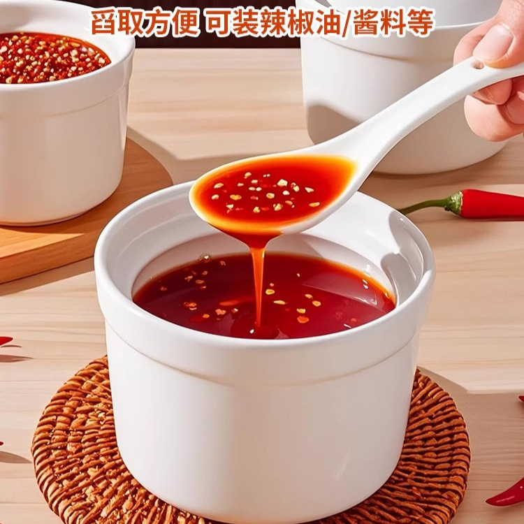 Casa de alta temperatura condimento de cerámica para la lata especial de aceite de cocina de cocina a prueba de humedad doméstica con cucharas de sal de glutamato monosódico caja de condimentos
