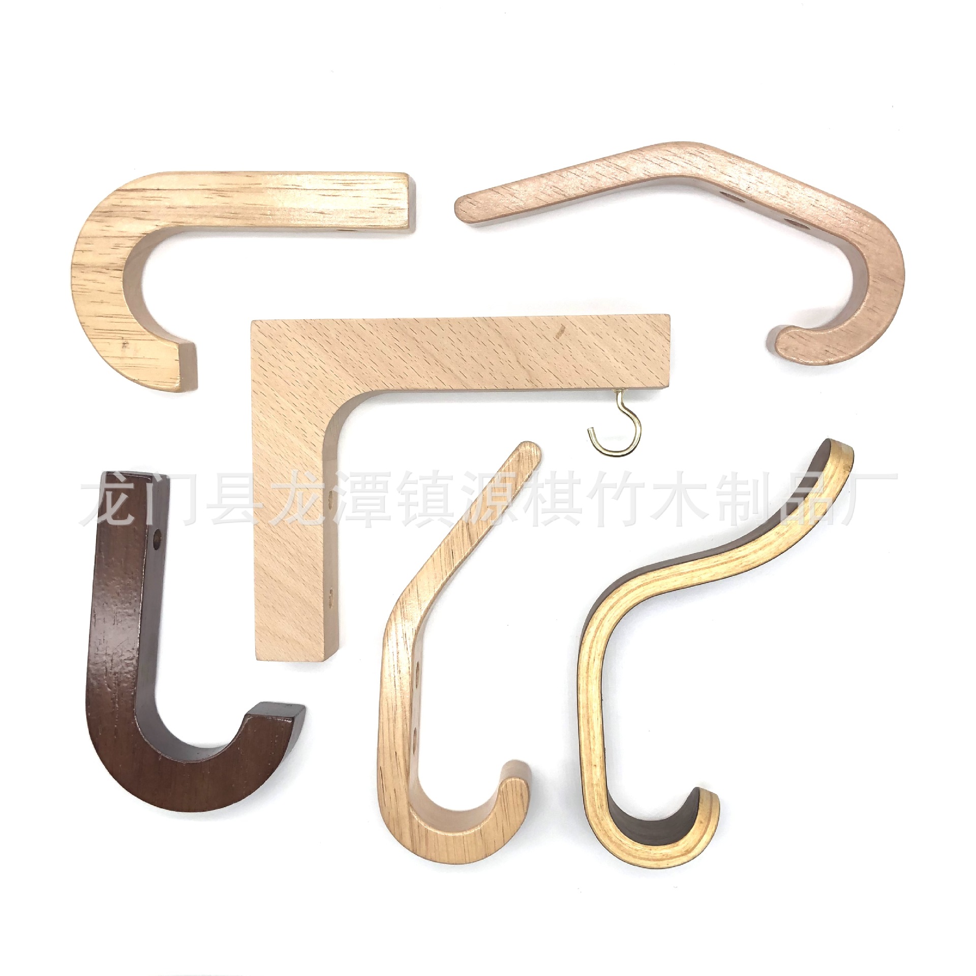 Gancho de madera maciza creativa abrigo de pared interior y sombrero gancho de madera gancho de pasillo gancho de almacenamiento simple suministro de gancho de abrigo