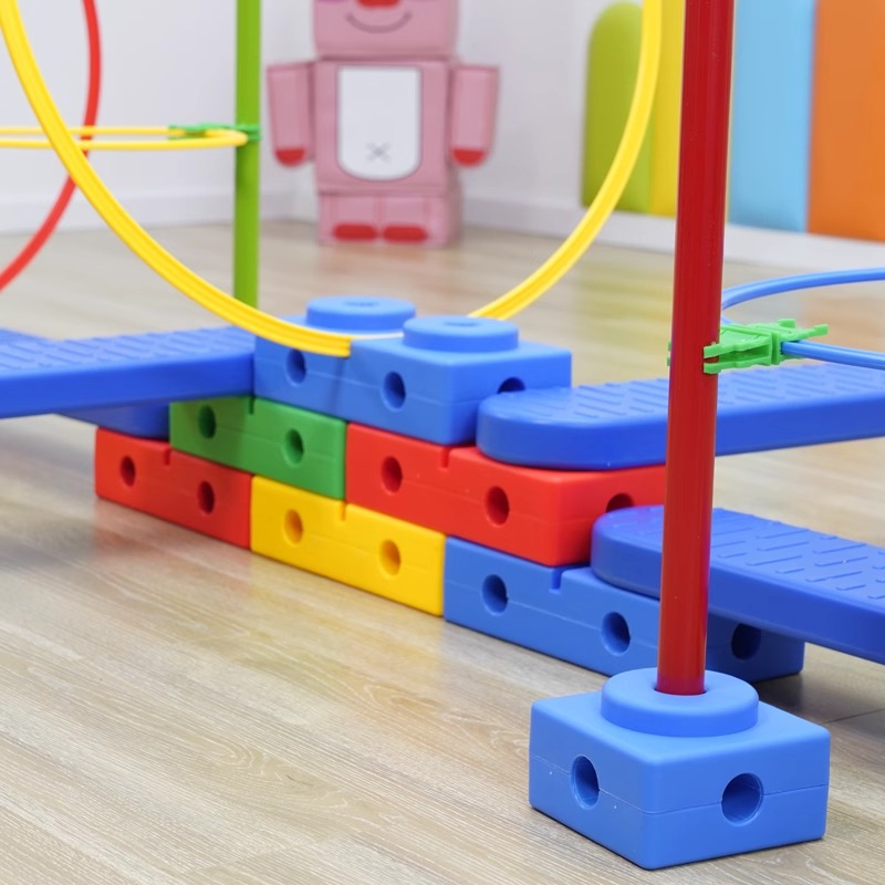 Equipos de entrenamiento sensorial Vientiane combinación de ladrillo de medio ladrillo para niños ayuda de enseñanza física de ladrillo cuadrado completo juguetes de madera de equilibrio doméstico