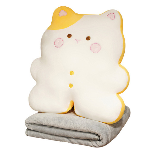 Biscuit Cat Pillow Doll Doll Rag Doll Girls Sleeping Bed Super Soft Plush Toy Gift Blanket