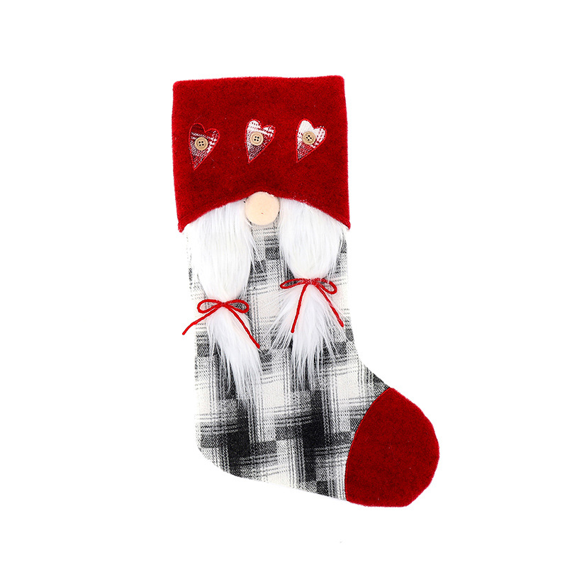 Christmas decorations Rudolph Christmas stocking gift bag children's candy socks gift bag sock pendant limited gift box