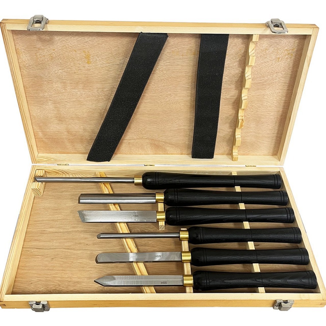 依贝斯新款6PCS榉木柄车木刀木工匠刀工艺品匠工车刀HSS锋钢车刀