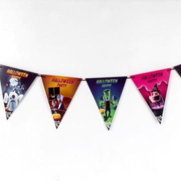 Pinjian Halloween decoración papel pull bandera centro comercial bar KTV decoración Halloween suministros pull bandera al por mayor