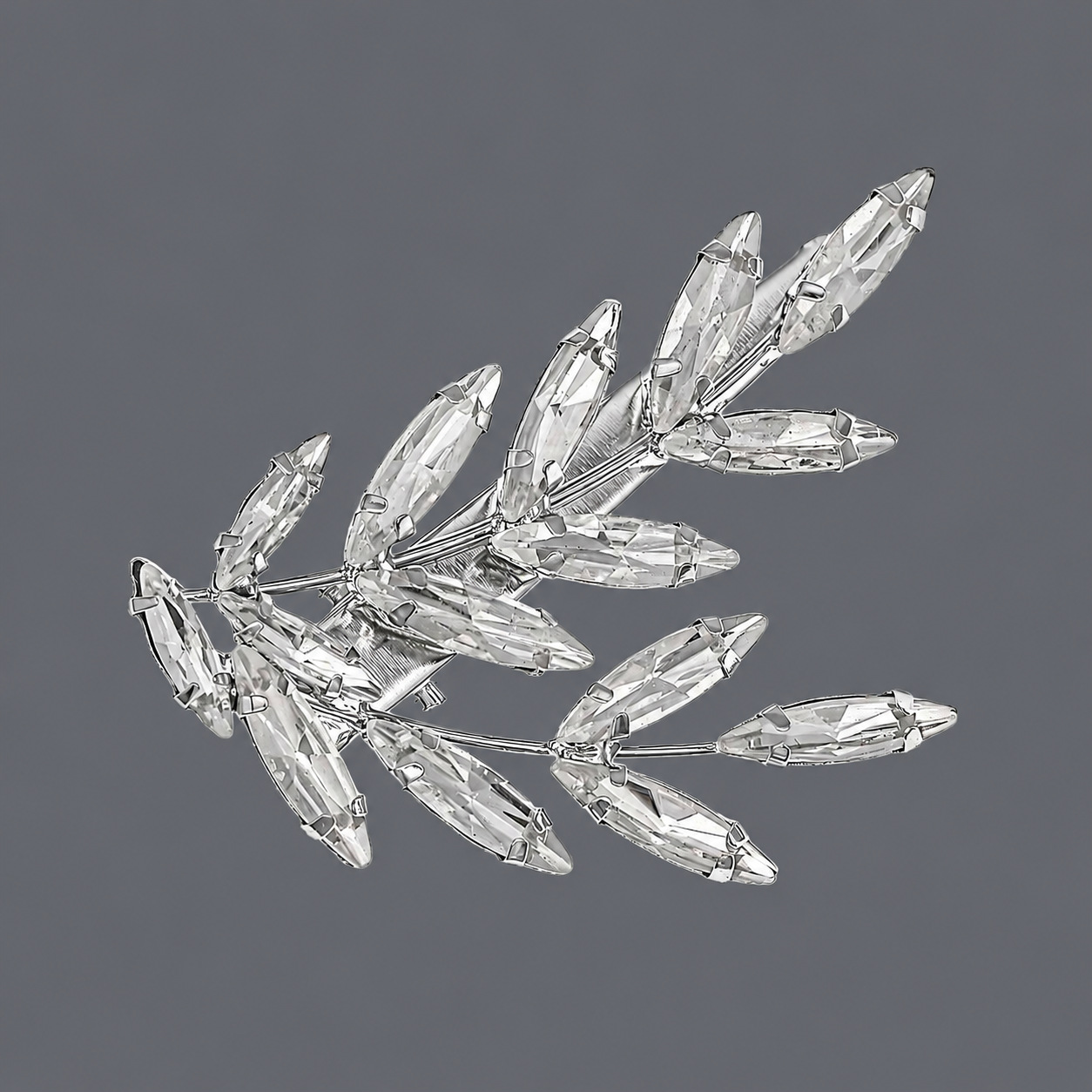 Horquilla de zirconio de lujo ligero europeo y americano con incrustaciones de diamantes, pinza de pelo de alta gama para mujer, suministro mayorista transfronterizo directo de fábrica.