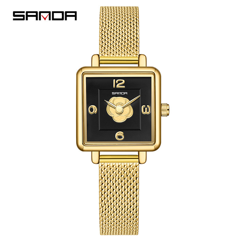 메쉬 벨트 골드 및 블랙