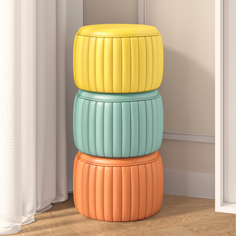 Taburete pequeño hogar taburete bajo taburete de calabaza simple banco pequeño salón Cambio de zapatos taburete Pier sofá mesa de café taburete