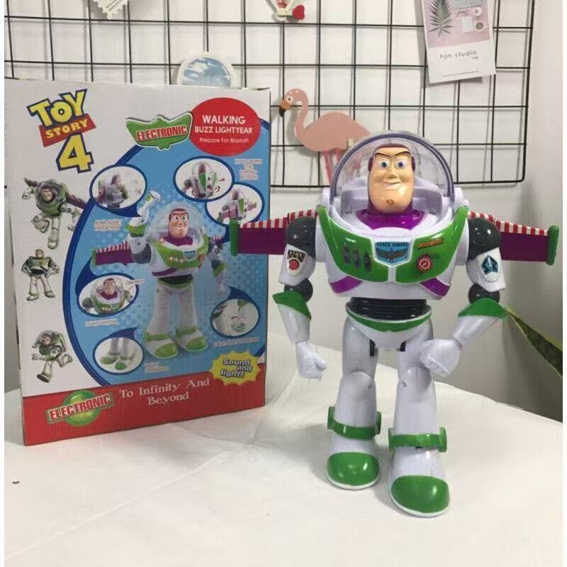 Children's Toy Buzz Lightyear Makes Sounds, Lights Up, and Can Walk, Toy Doll from Toy Story 4, Toy Figure Children's Toy Buzz Lightyear Makes Sounds, Lights Up, and Can Walk, Toy Doll from Toy Story 4, Toy Figure
