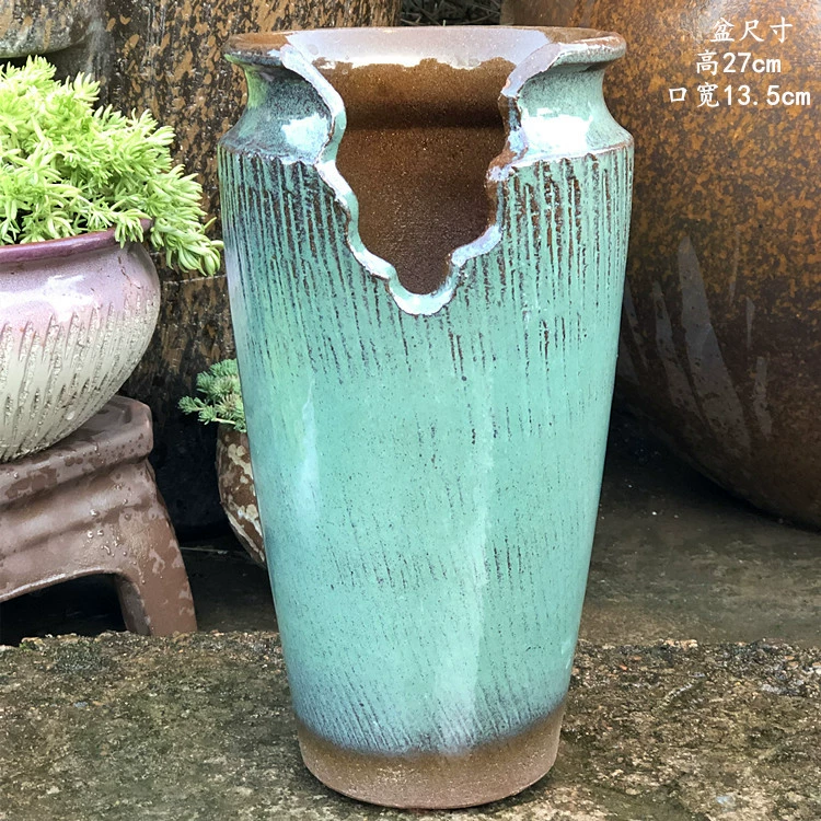  Handmade Cotton High Class, succulent old pile Flower Pot Purple Purple Purple Purgone Pot Purple Sand Pottery Tank Gap Ceramics Jade Pendant