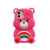 Apple, three dimensional rainbow silica gel rubber sleeve, iphone12, phone case, with little bears, internet celebrity, 13promax