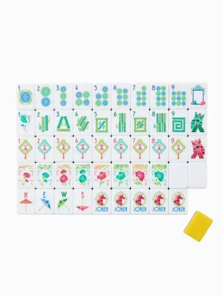 (In-Stock Direct Shipment) American-Style Mahjong Tiles, Number 32, Yellow, Year of the Horse, Acrylic, 160 Tiles, for Home Use, Hand-Shuffled