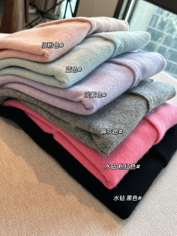 25秋季新款女士氛围感宽松慵懒笑脸水钻纯色羊毛针织开衫0812u2|undefined
