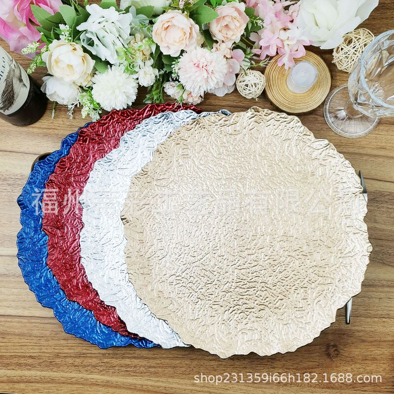 Factory Direct Sales American-Style Dinner Plates Wedding Hotel Party Christmas Decoration Plates Spray-Painted Electroplated Pp Plastic Plates Trays Factory Direct Sales American-Style Dinner Plates Wedding Hotel Party Christmas Decoration Plates Spray-Painted Electroplated Pp Plastic Plates Trays