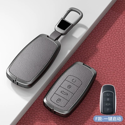 Car key bag: Covers Arrizo 5Plus New Model - standard-model-f-no-standard-gray-zinc-alloy-shell-car-logo-square-buckle