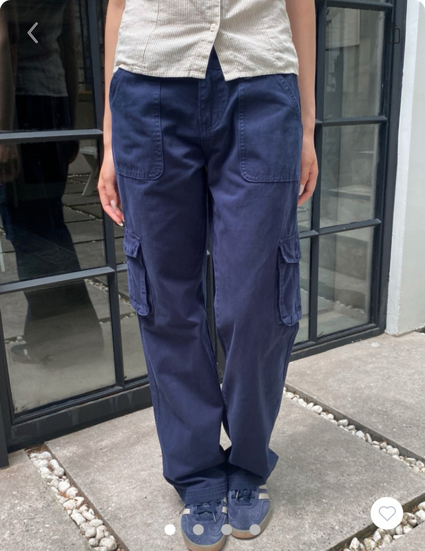 Bm Style New American Casual Navy Blue Multi-Pocket Cargo Pants Bm Slim-Fit Straight-Leg Pants Long Pants