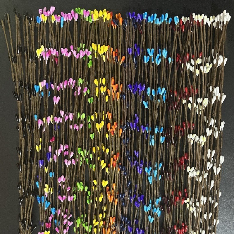 Multi-Colored 8 Pairs of Plaster Fruit 40cm Artificial Vine Red Bean Artificial Branch Garland Material Manufacturer